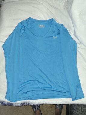 Under Armour Women's Teal HeatGear Athletic Long Sleeve Top